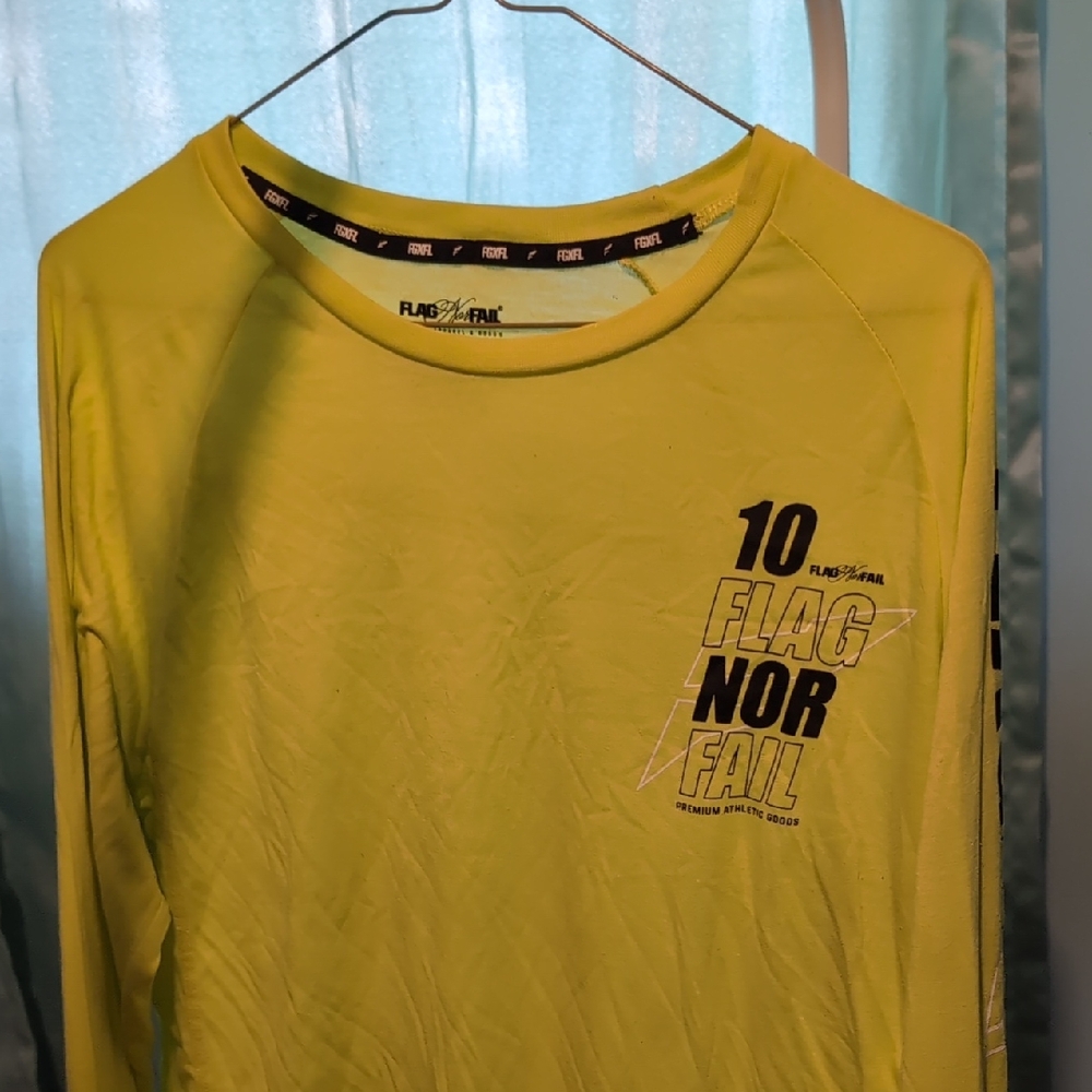 Flag Nor Fail Men's Bright Yellow Long Sleeve Tee